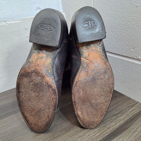 Lucchese 2000 Redish Brown Western Leather Cowboy Boots Size US 9.5 D Men's - Picture 5 of 8